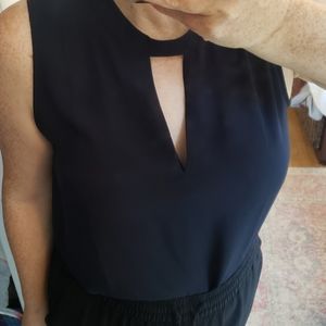 NWOT Loft sleeveless silky keyhole top
